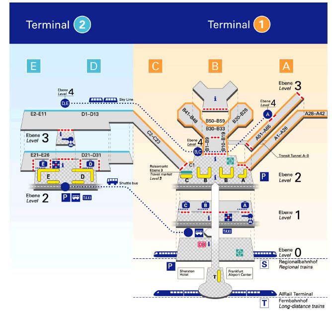 Схема аэропорта Франкфурт на Майне