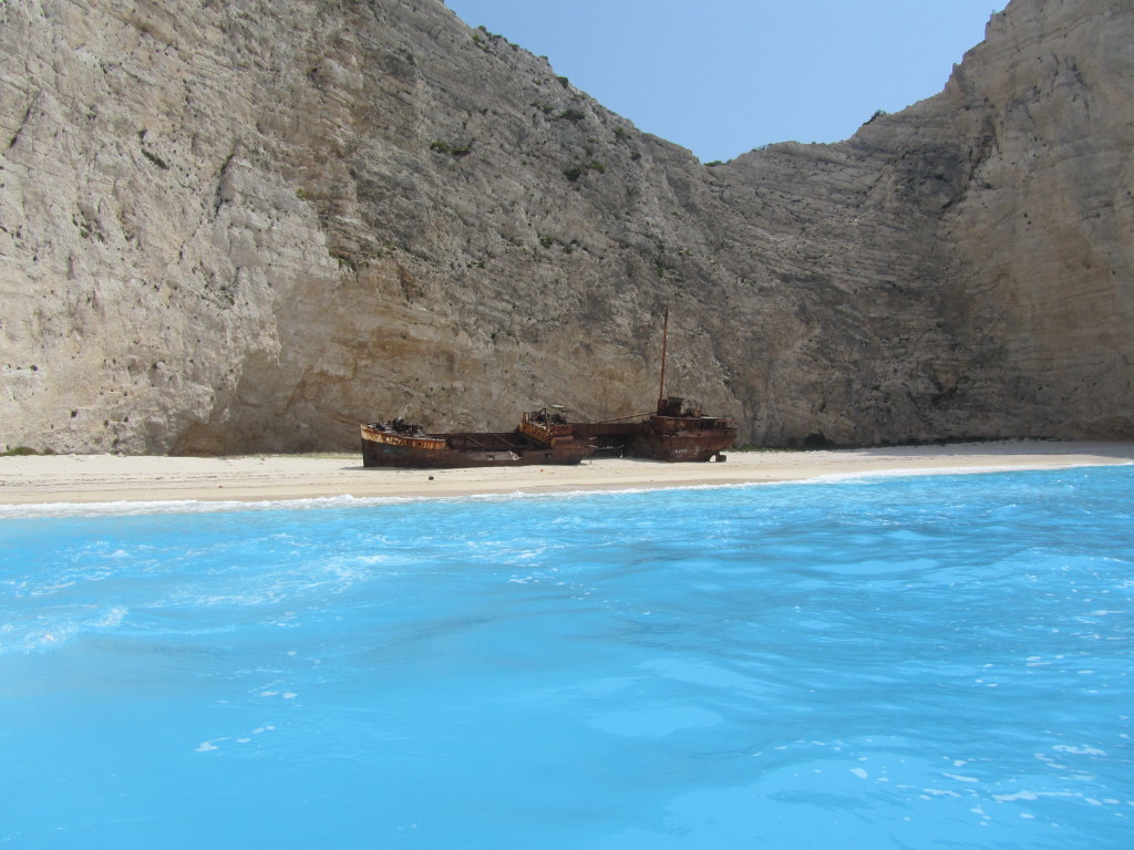 Navagio Beach and Shipwreck of the Panagiotis at 'Smugglers Cove' Zakynthos